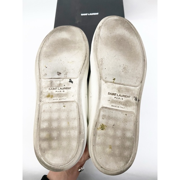 SAINT LAURENT Low Cut ALPHA SIGMA Sneakers White Size 44 - Picture 14 of 14